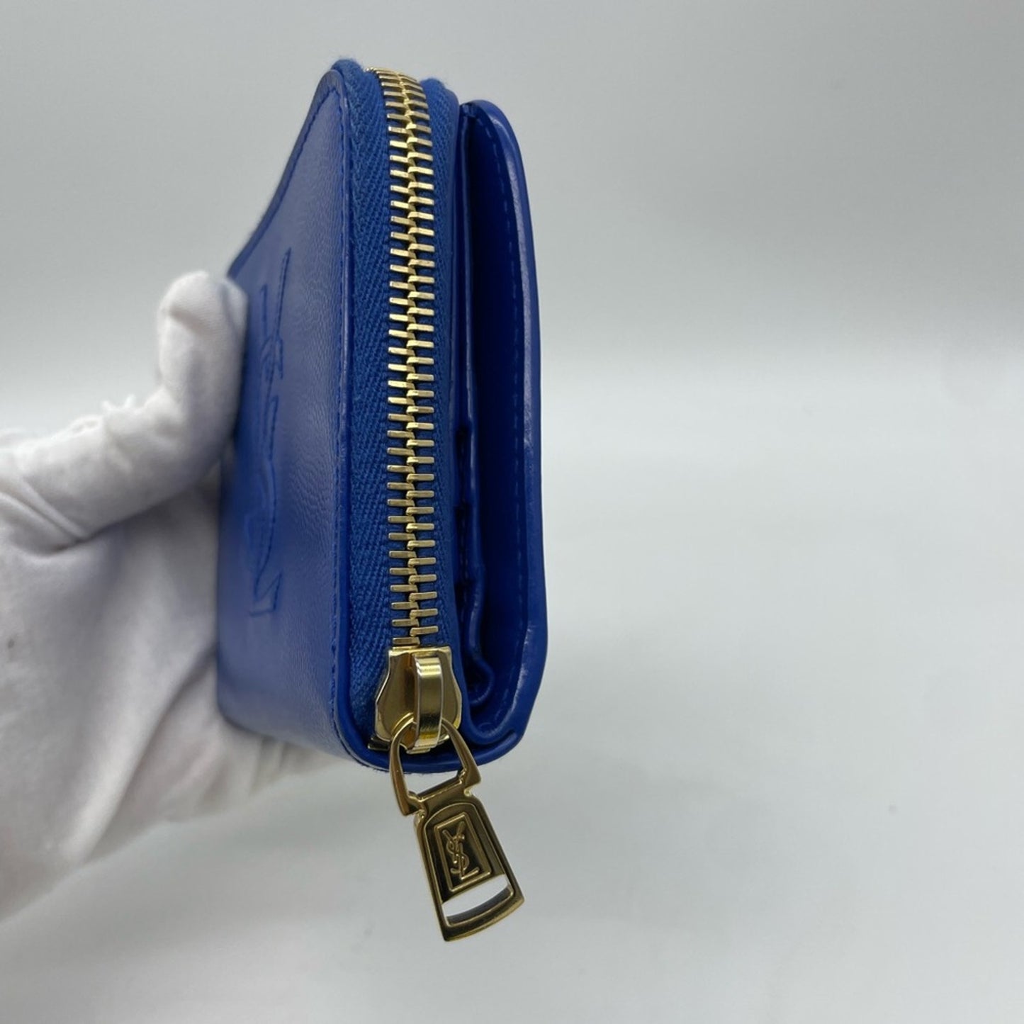 SOLD! Yves Saint Laurent Leather Short Zippy Wallet