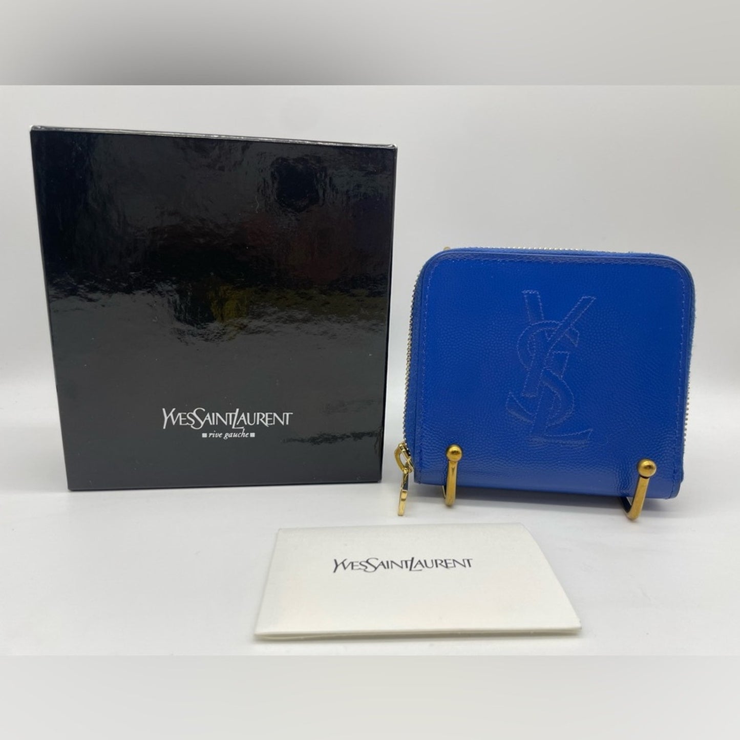 SOLD! Yves Saint Laurent Leather Short Zippy Wallet