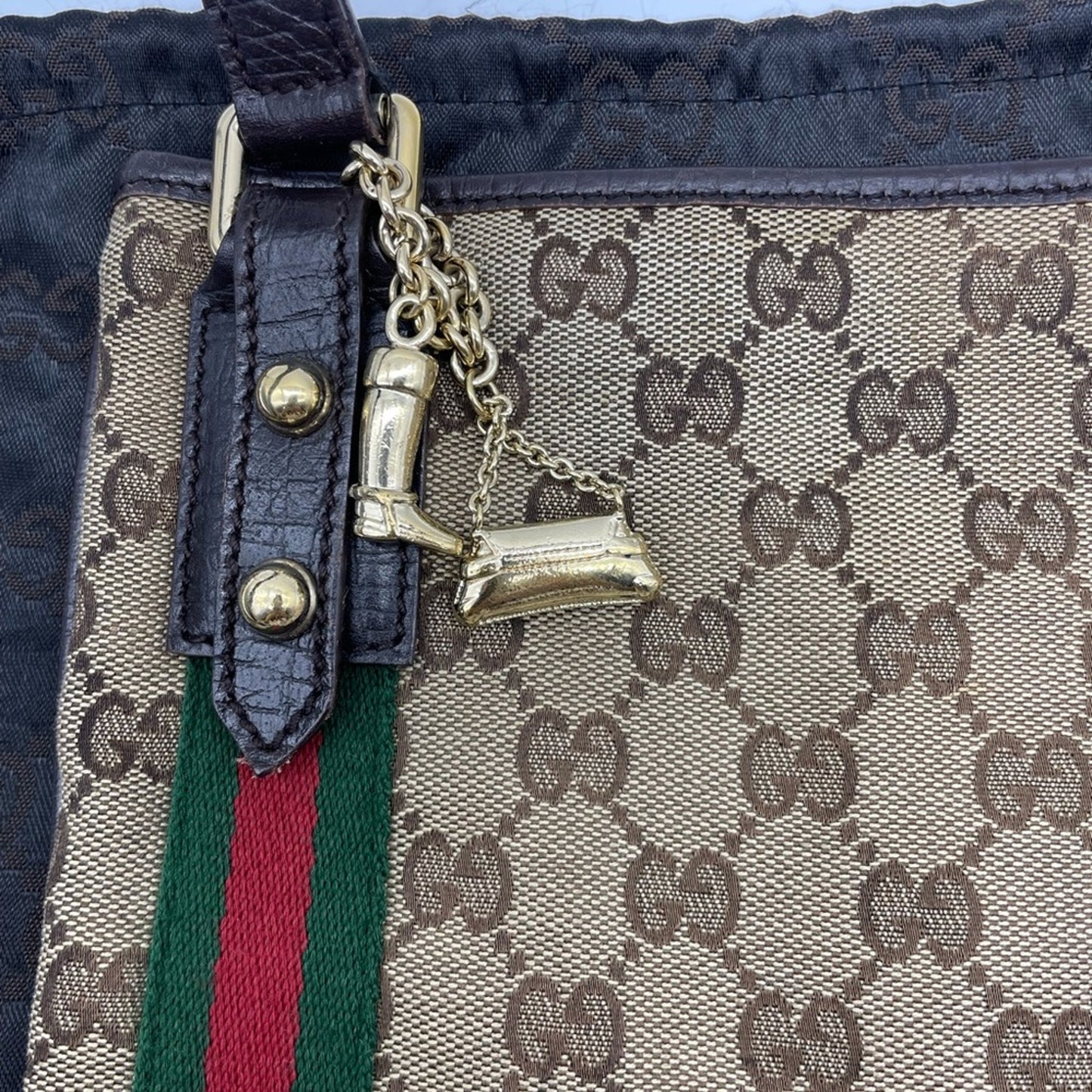 SOLD! Gucci Sherry Line Canvas Sling/Crossbody Bag