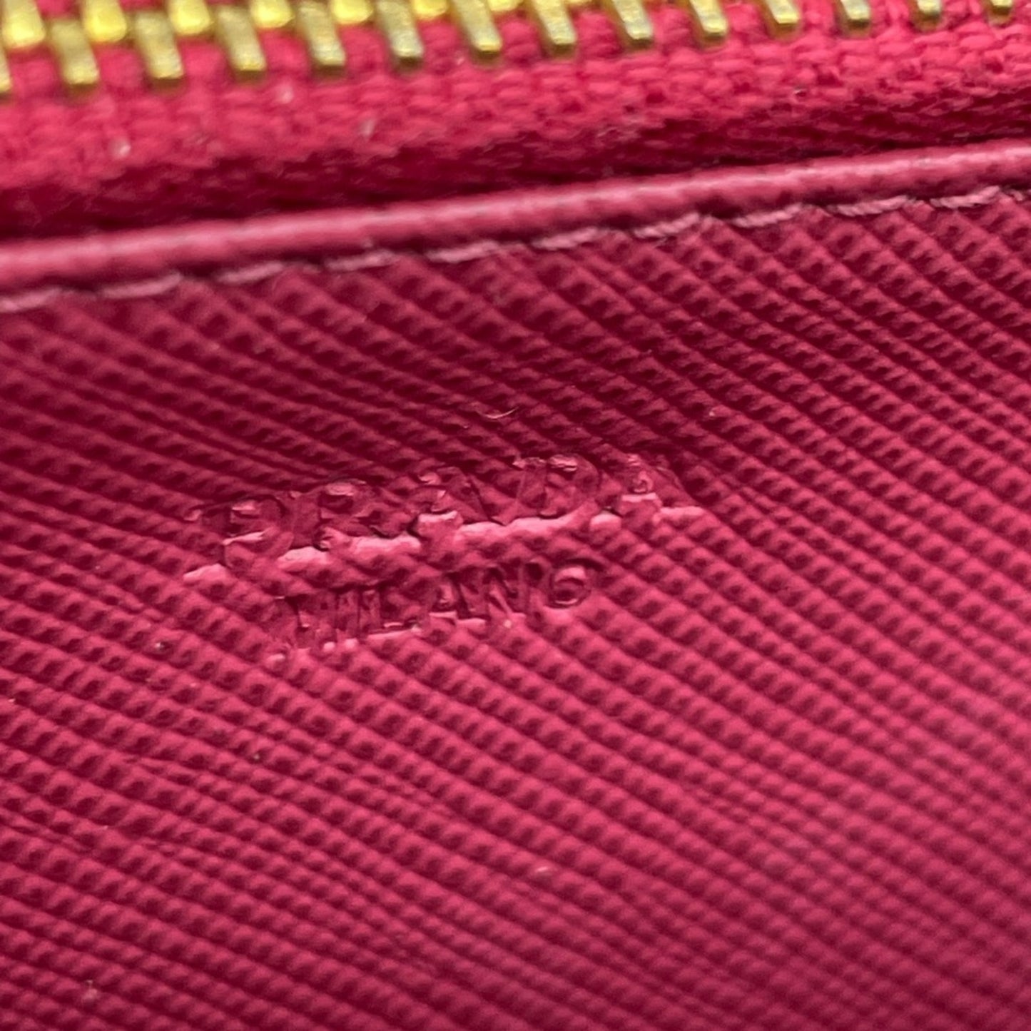 Prada Saffiano Leather Wallet on Chain/Strap