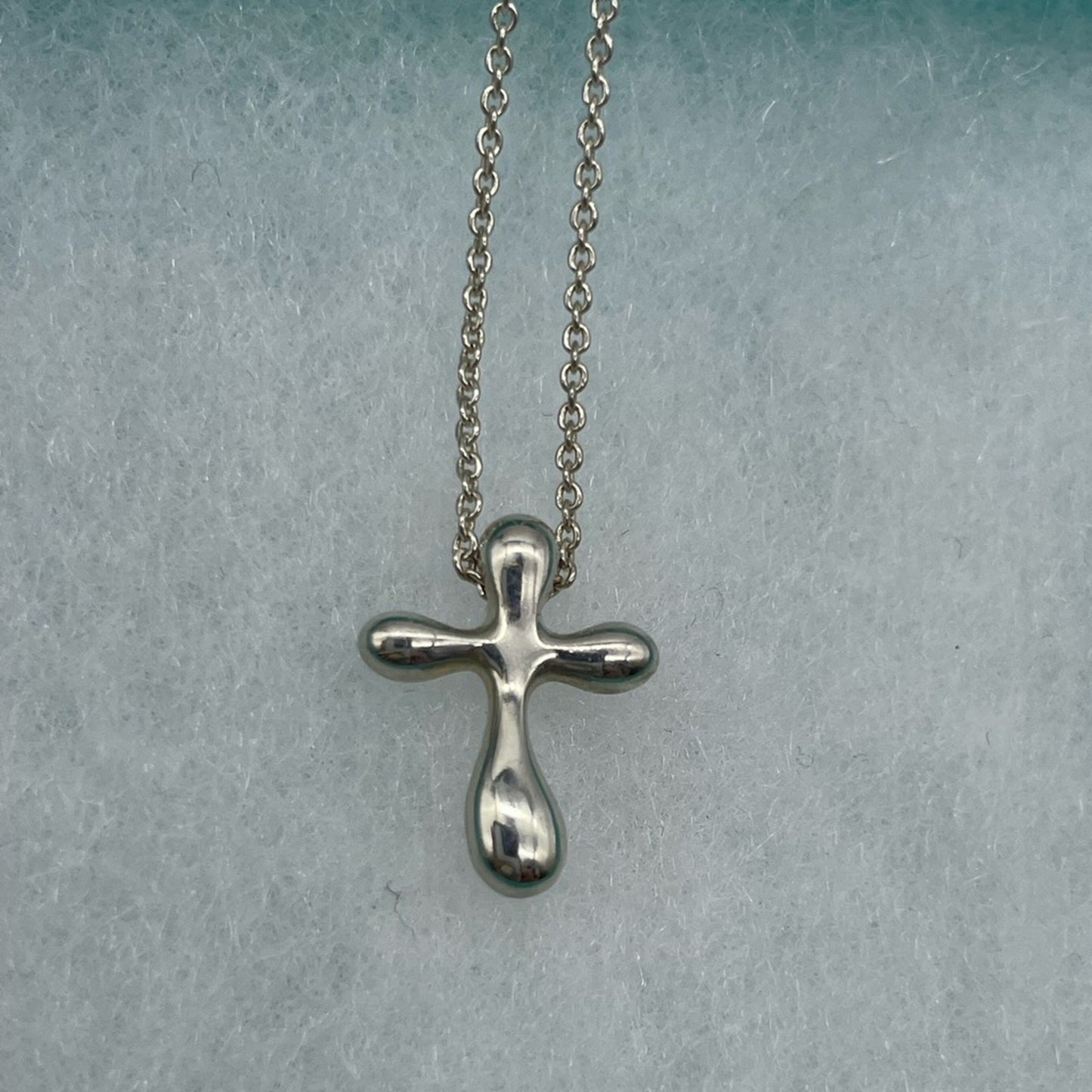 Tiffany and Co Cross Silver 925 Necklace