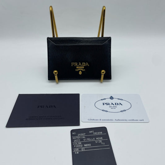 Prada Leather Card Case Wallet