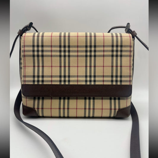 SOLD! Burberry Flap Nova Print Sling/Crossbody Bag