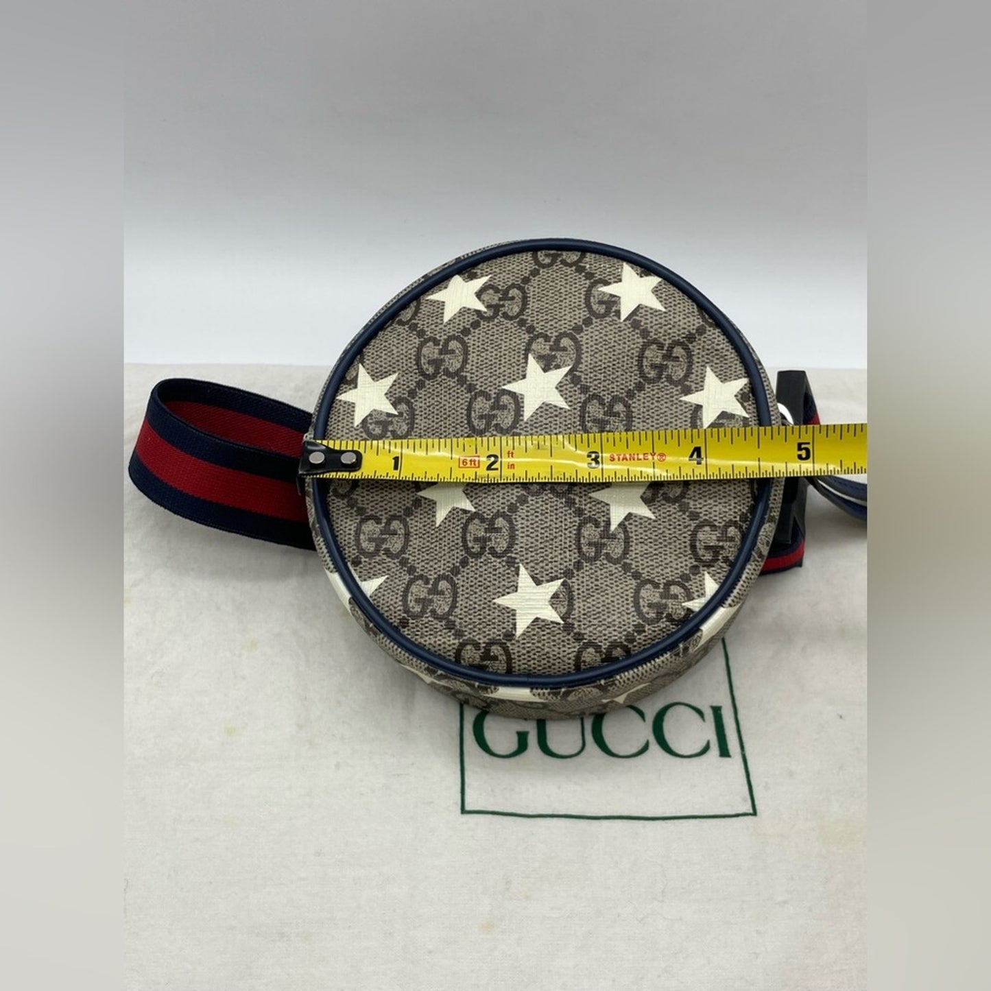 Gucci Round PVC Leather Sherryline Belt Bag