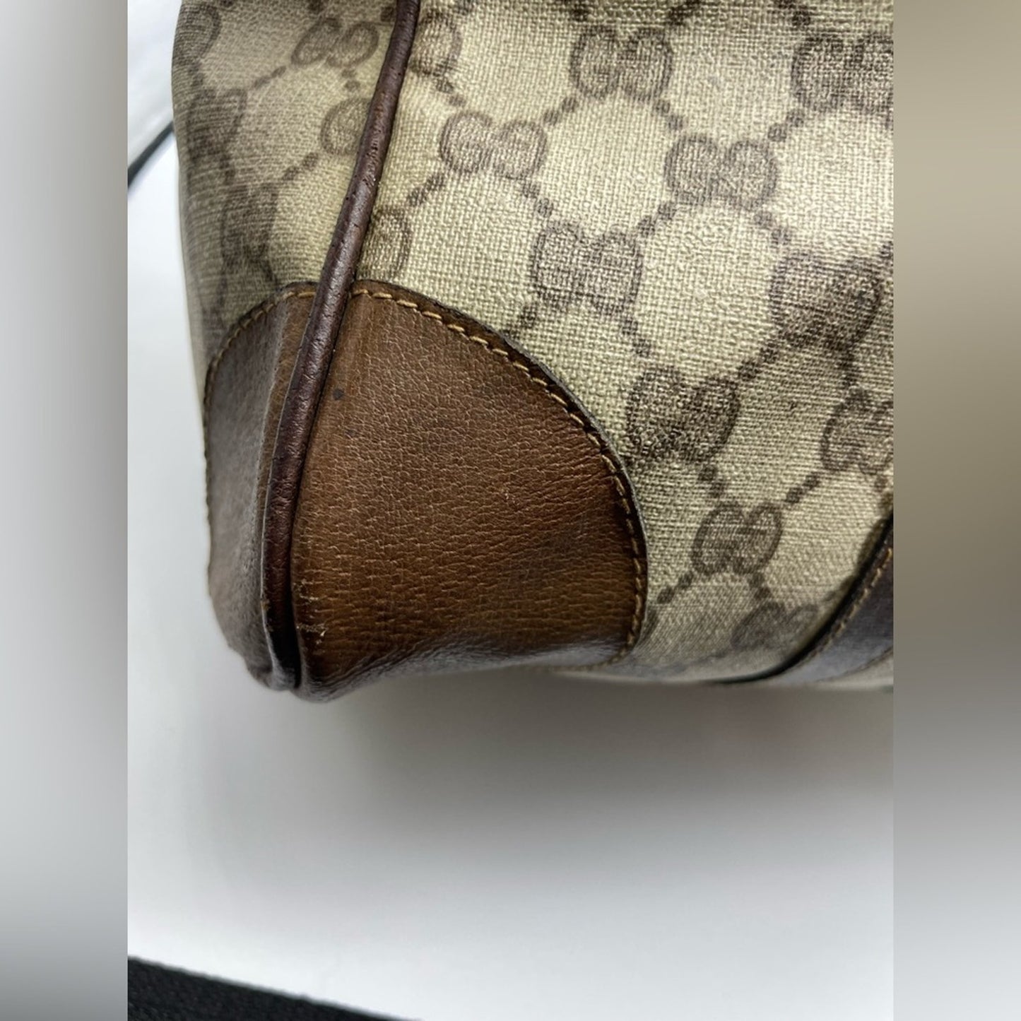 Gucci PVC Sherry Line Boston Handbag