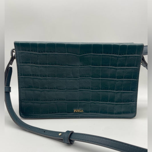 Furla Croc-Embossed Crossbody Bag