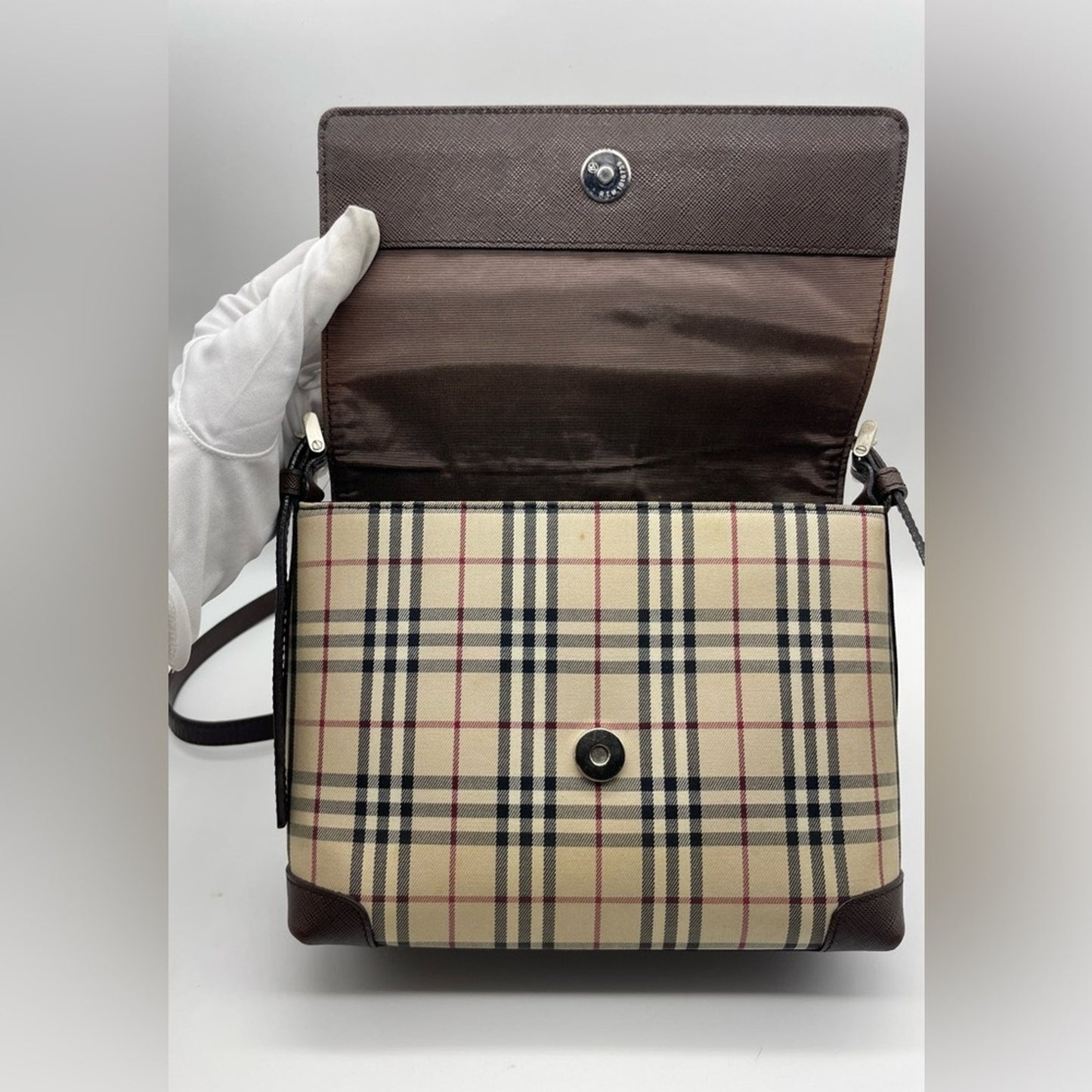 SOLD! Burberry Flap Nova Print Sling/Crossbody Bag