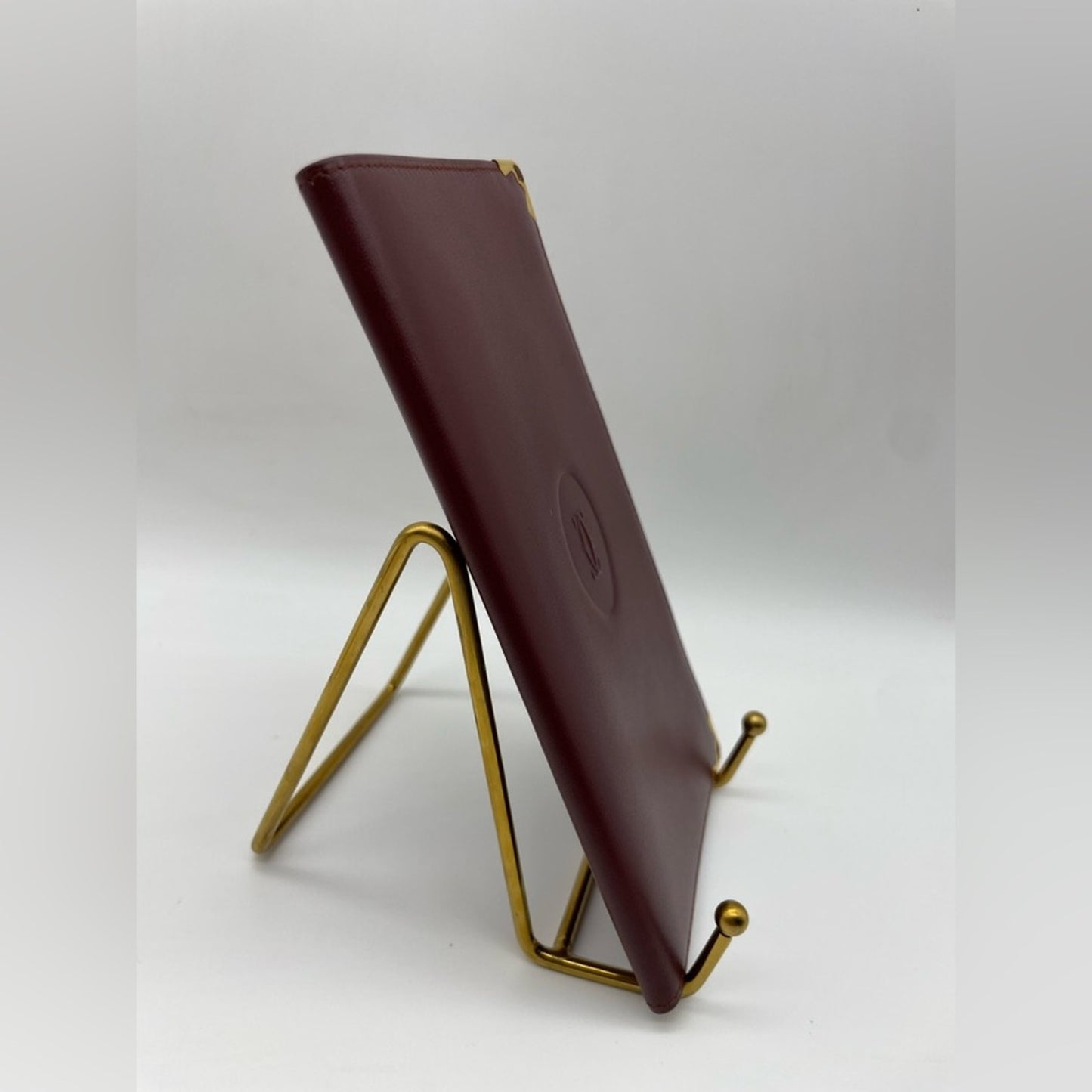 Cartier Burgundy Checkbook Long Wallet