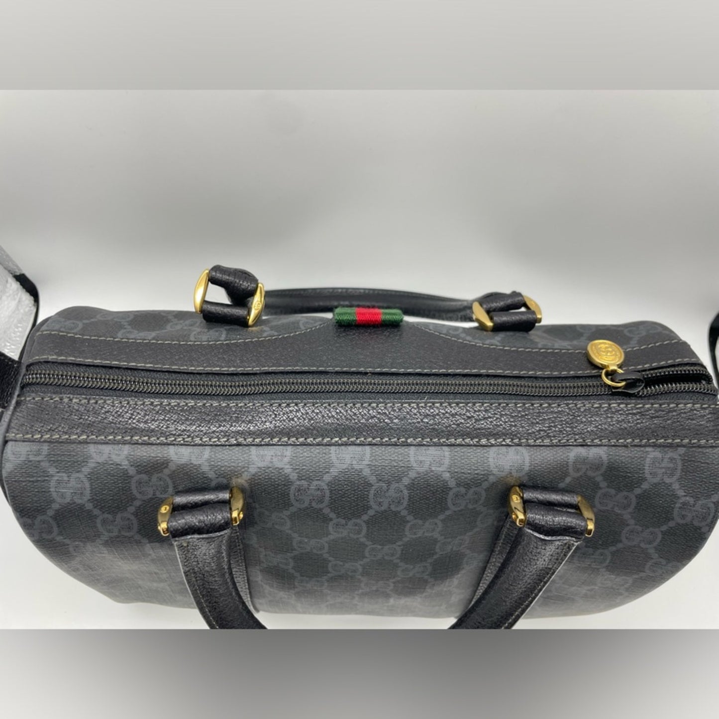 Gucci Sherryline PVC Leather Boston Handbag