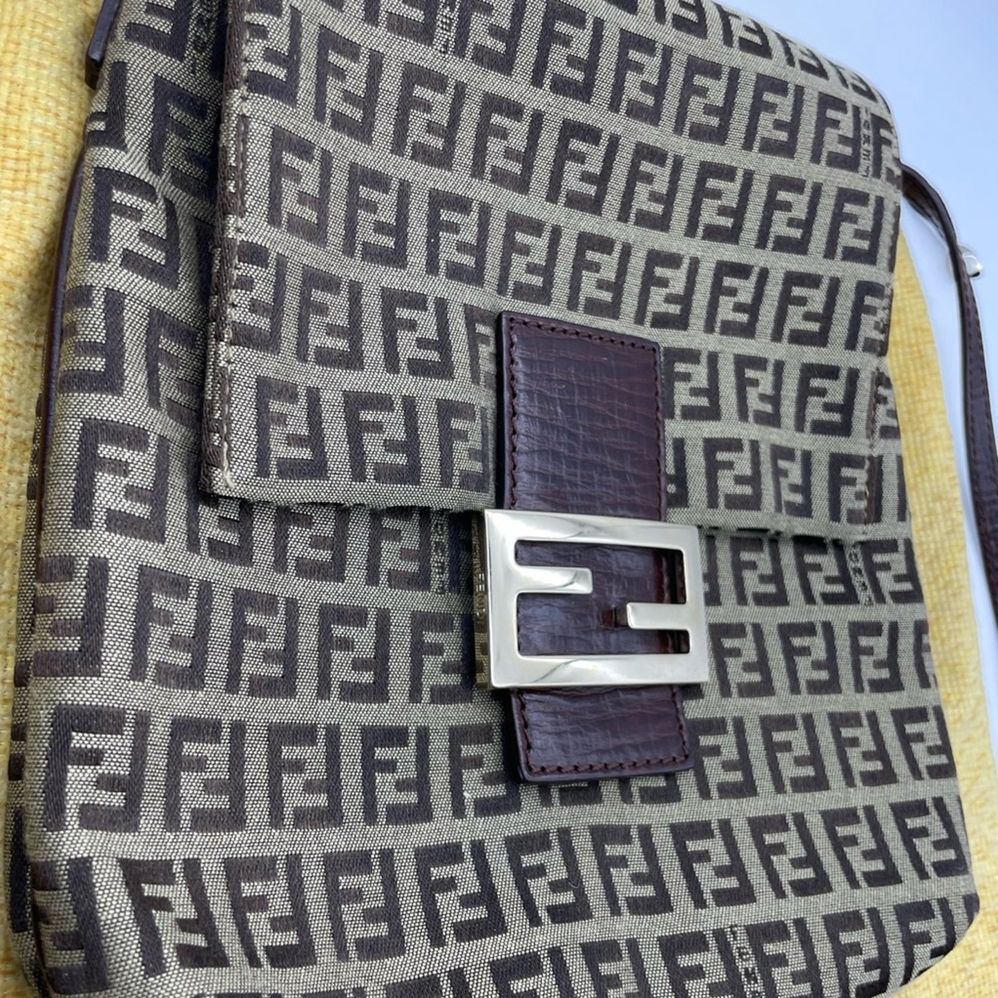 SOLD! Fendi Zucchino Crossbody Bag