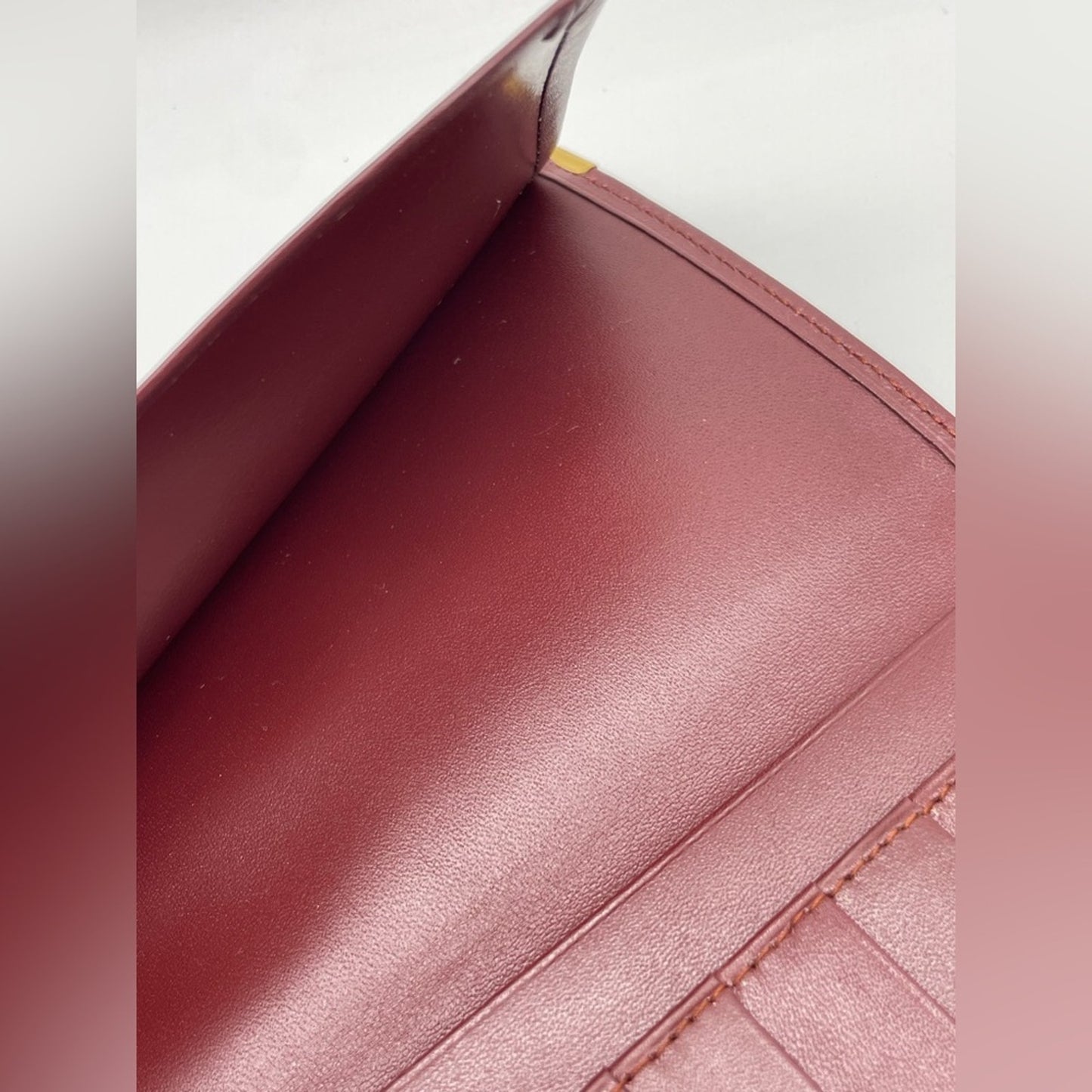 Cartier Burgundy Checkbook Long Wallet