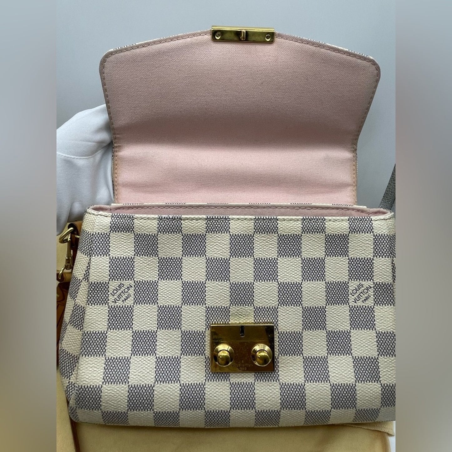 Louis Vuitton Damier Azur Croisette Two Way Bag