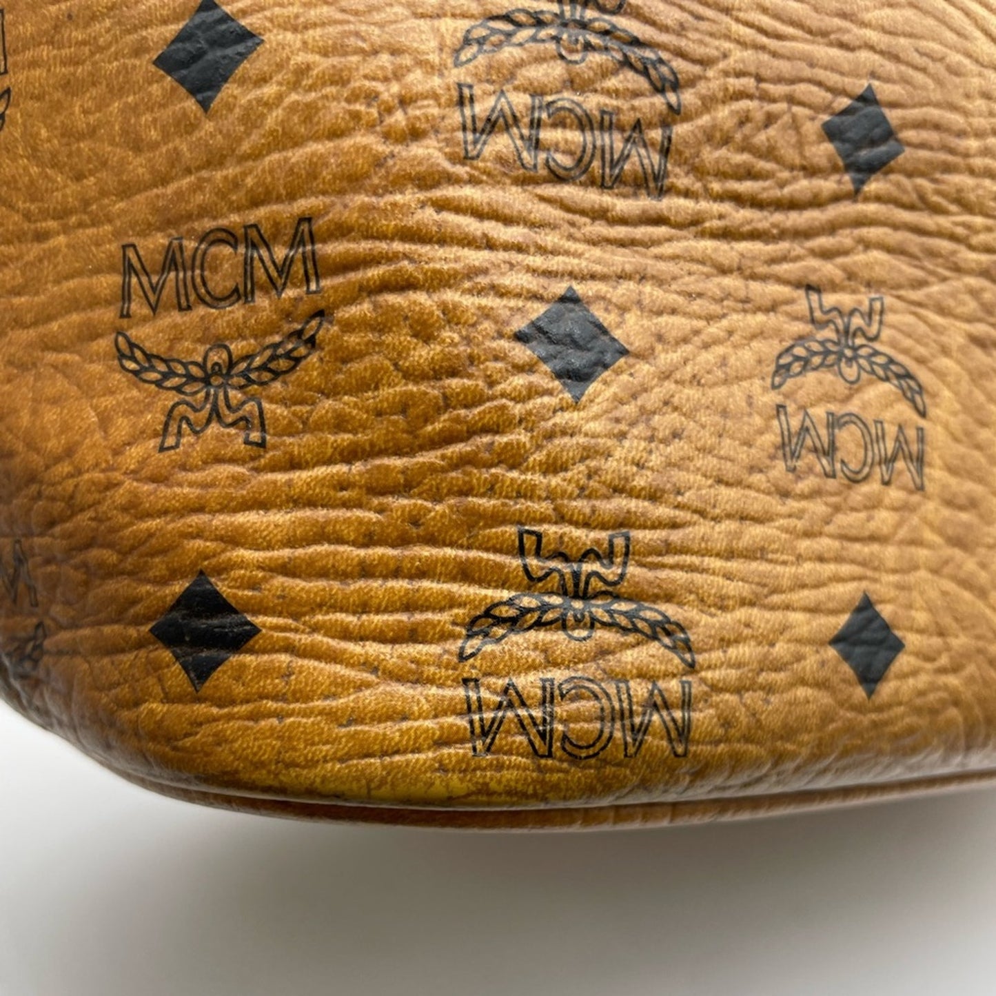 MCM Cognac Monogram Tote Bag